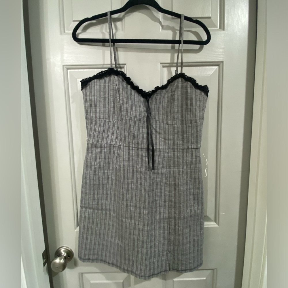 Altar'd State Black and White Plaid Dress